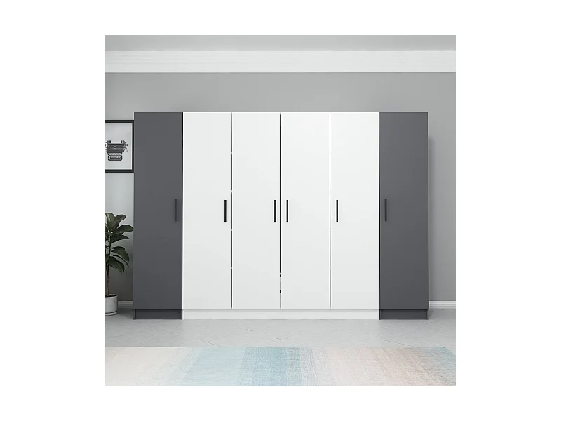 Armario Kale-3080 blanco 270x190x52 cm