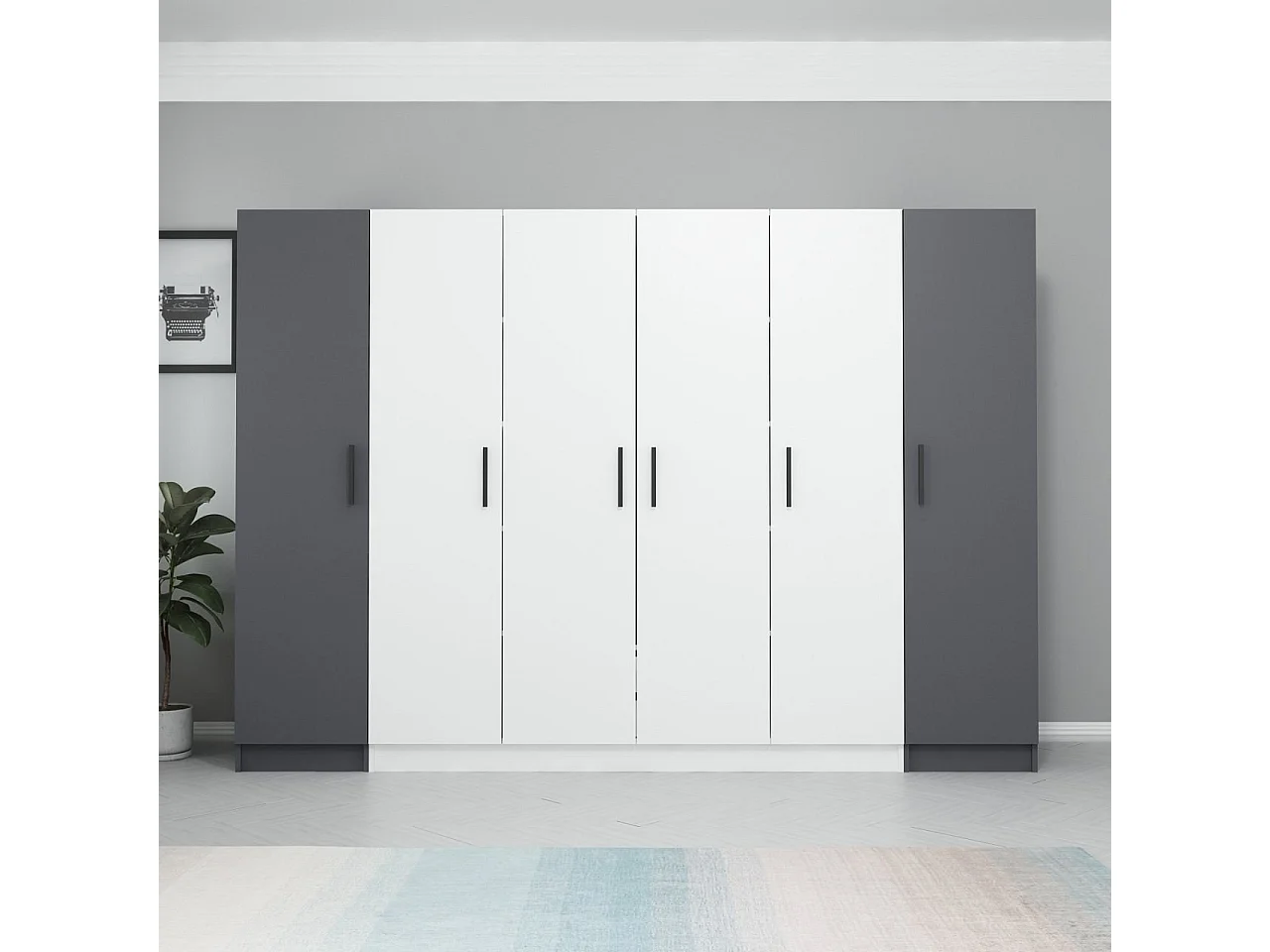 Armario Kale-3080 blanco 270x190x52 cm