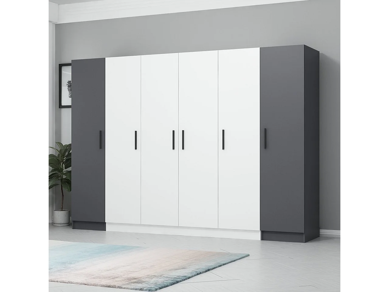 Armario Kale-3080 blanco 270x190x52 cm