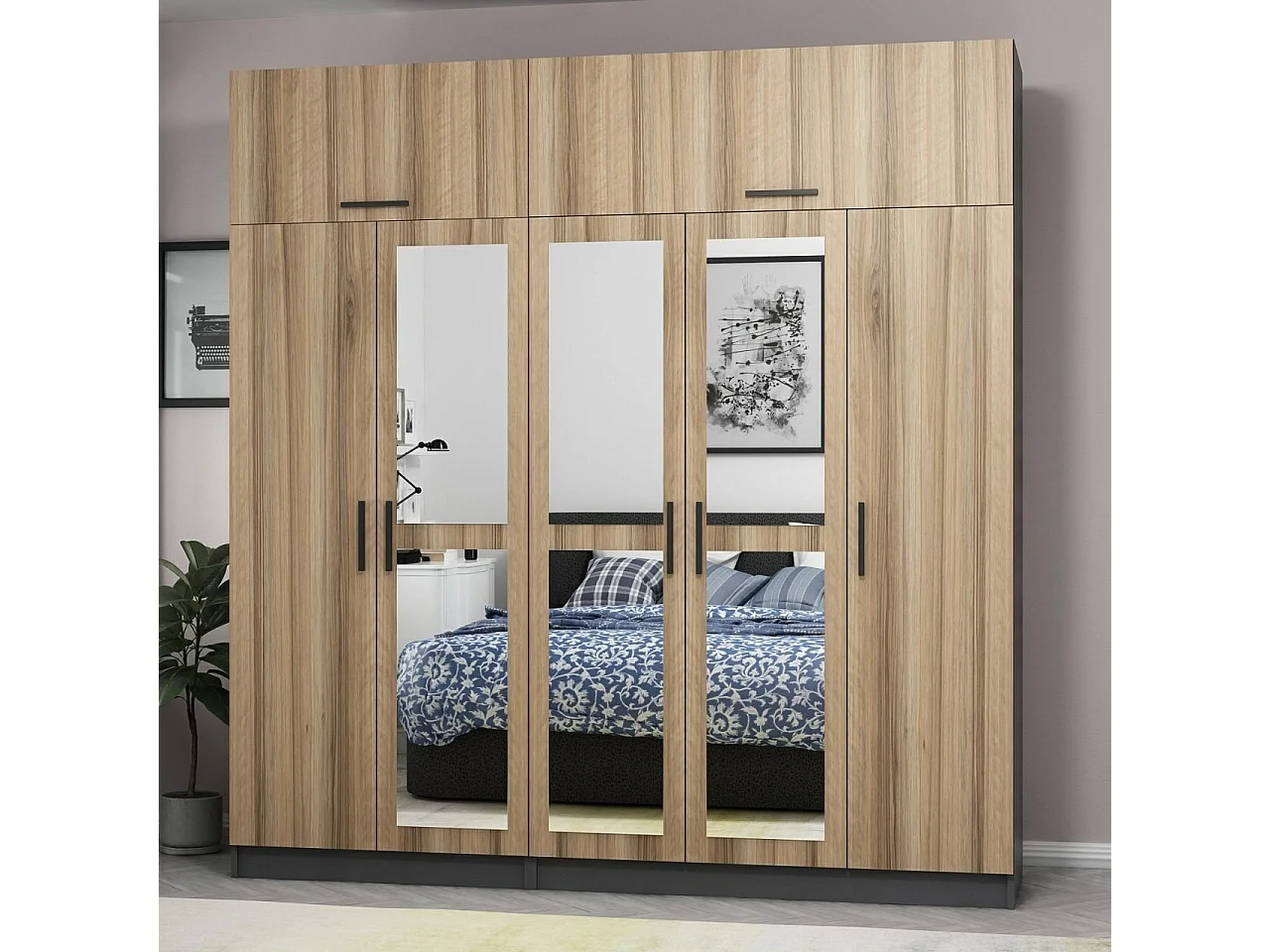 Armario Kale-5303 dore 225x255x52 cm