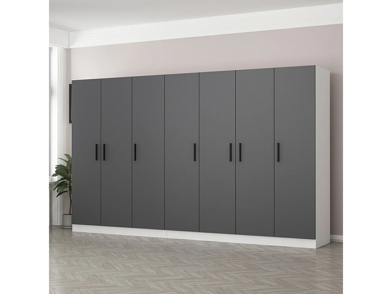 Armario Kale-5056 antracita 315x210x52 cm