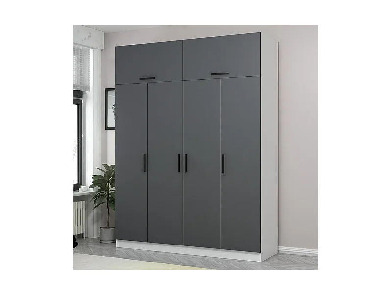 Armario Kale-5146 antracita 180x235x52 cm