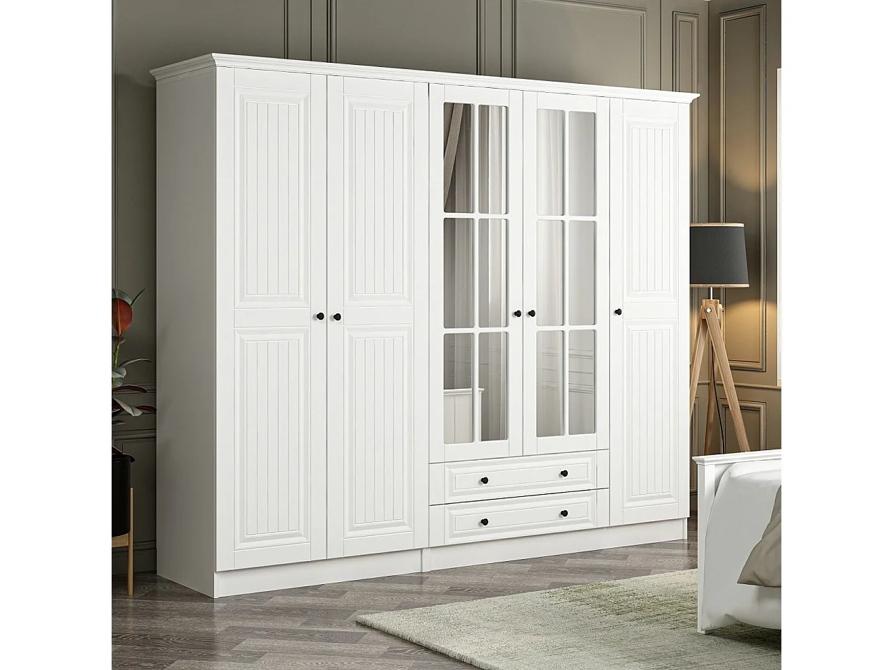 Armario Kale-4018 blanco 225x190x52 cm