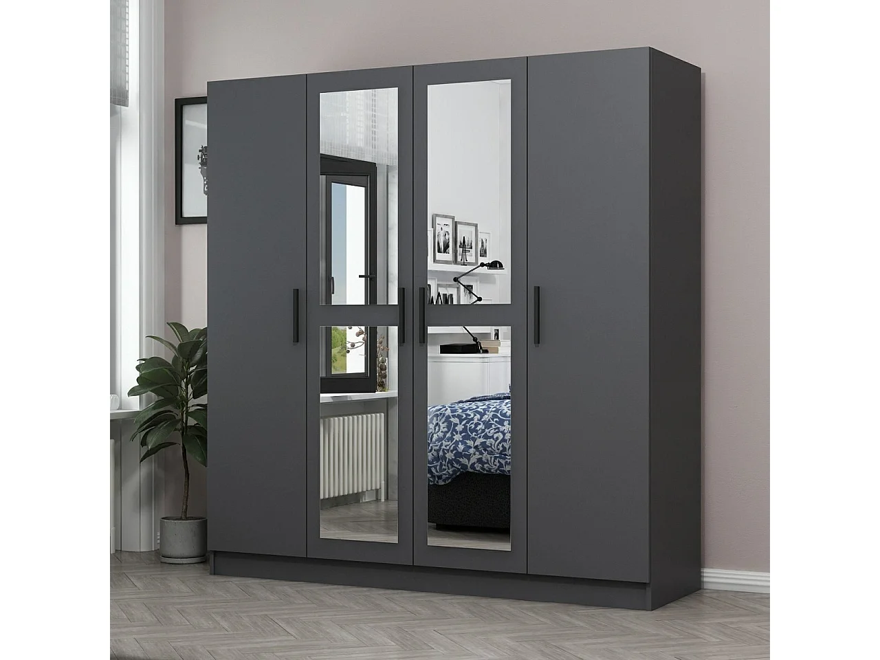 Armario Kale-5088 antracita 180x210x52 cm