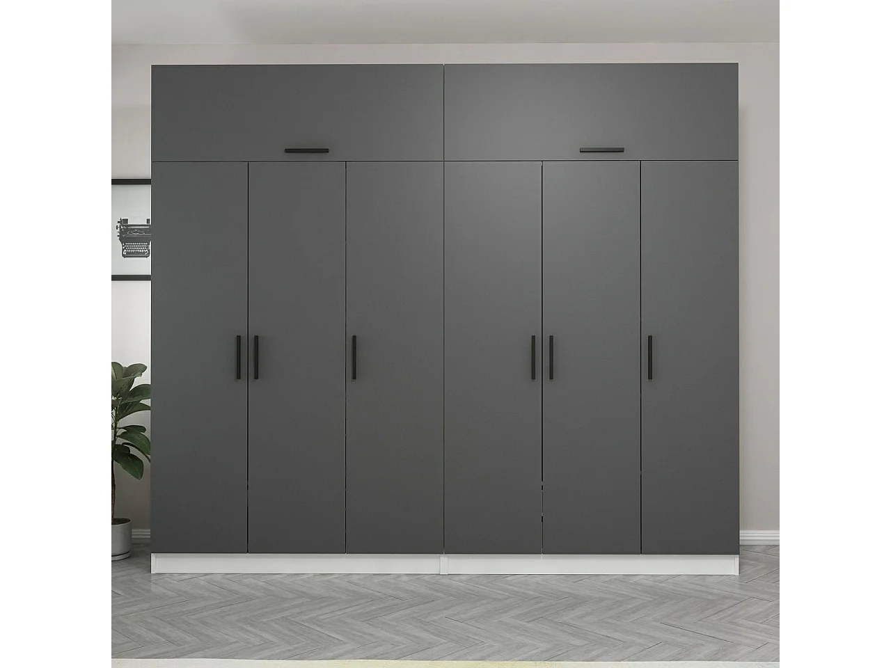 Armario Kale-5149 antracita 270x235x52 cm