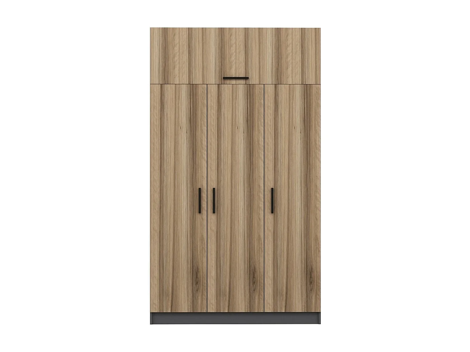 Guardaroba Kailua 1606, Luminoso legno|Antracite, 255x135x52cm