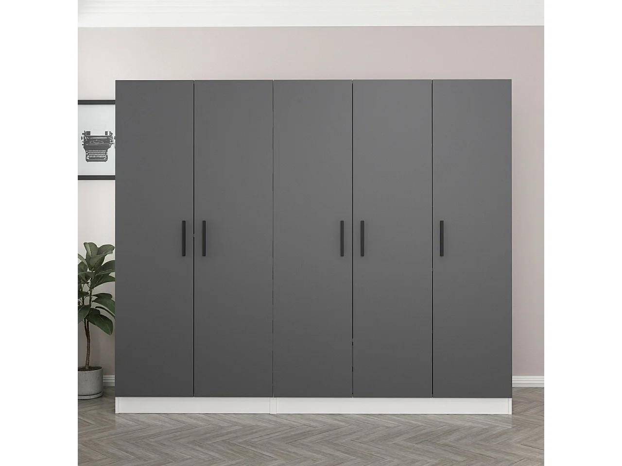 Armario Kale-4948 antracita 225x190x52 cm