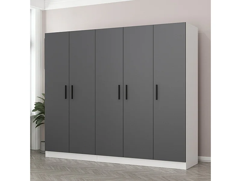 Armario Kale-4948 antracita 225x190x52 cm