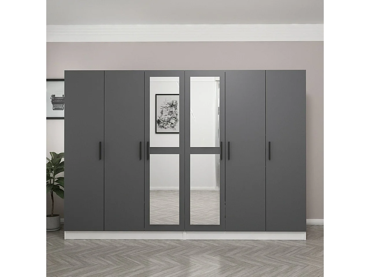 Armario Kale-5067 antracita 270x210x52 cm