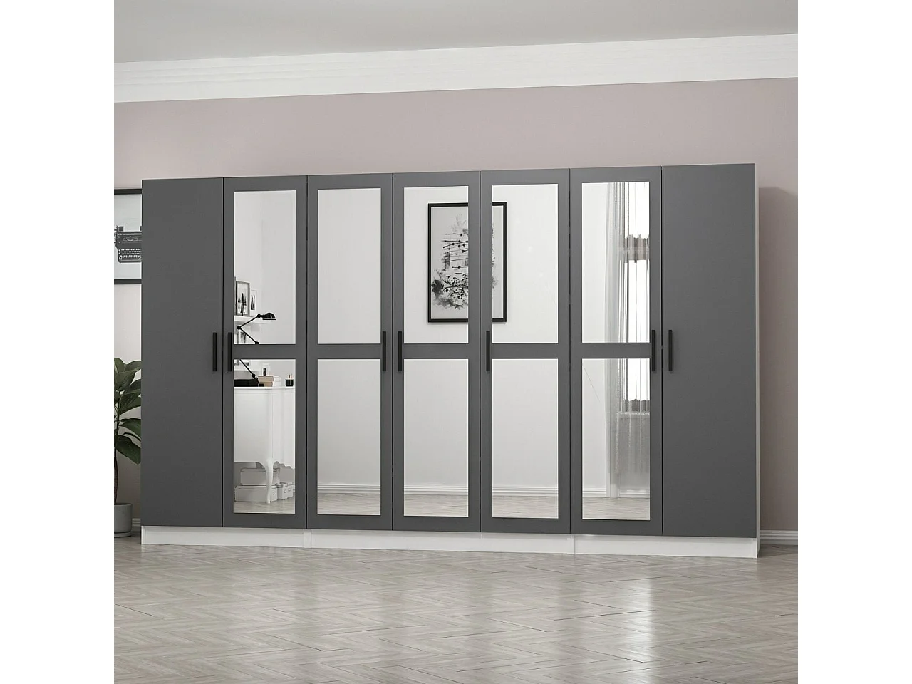 Armario Kale-5069 antracita 315x210x52 cm