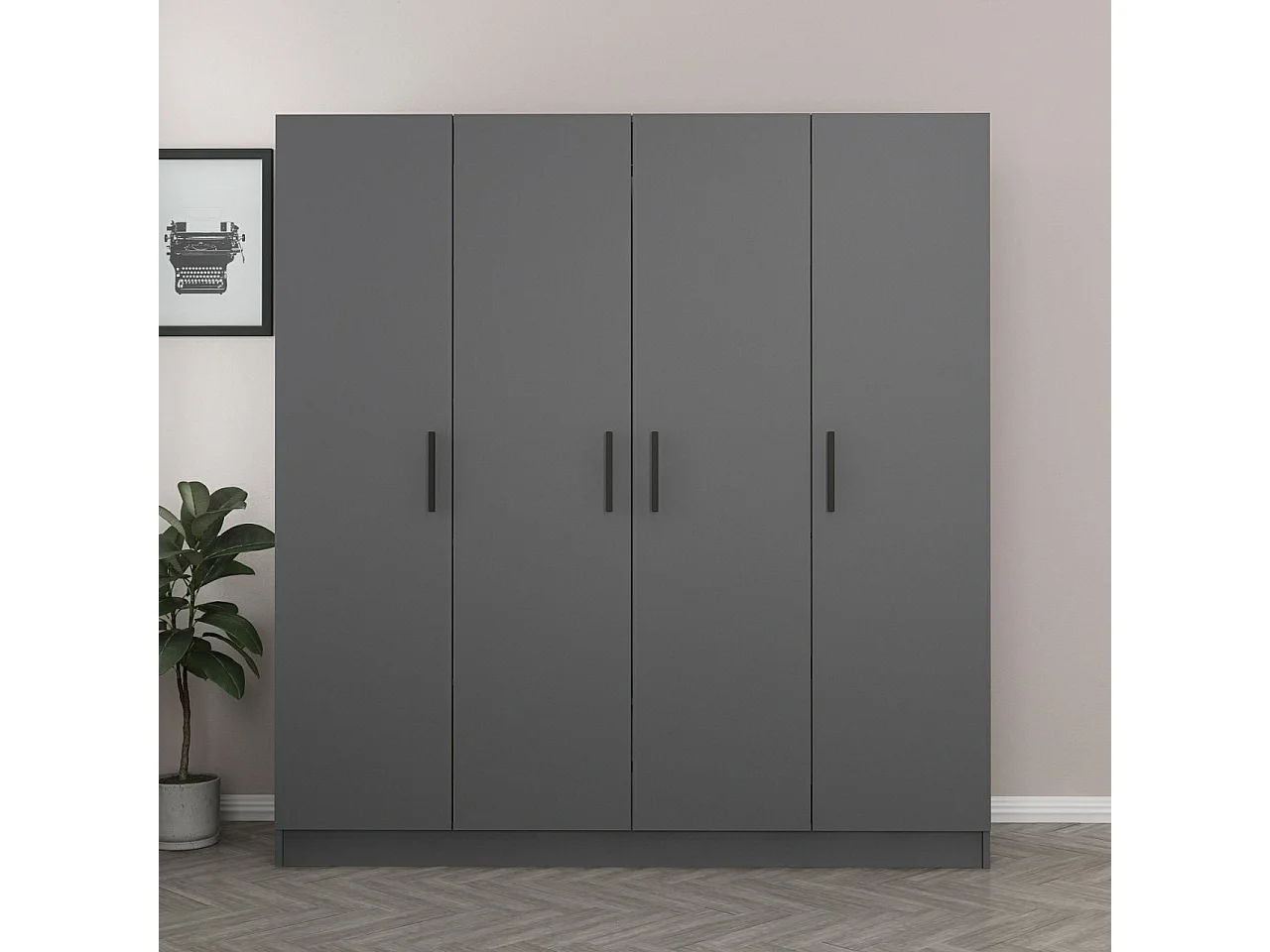 Armario Kale-5078 antracita 180x210x52 cm