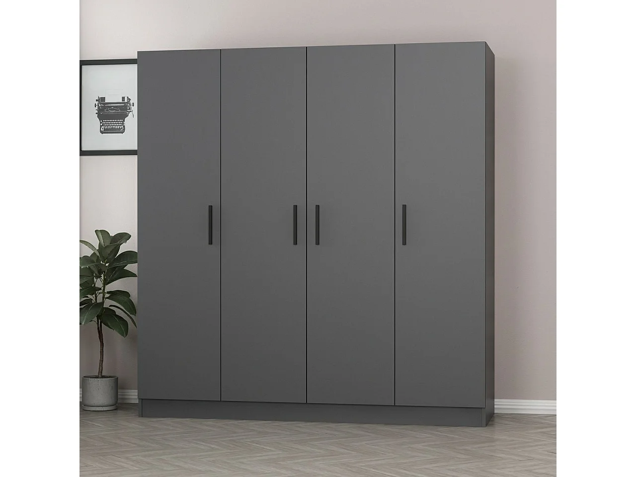 Armario Kale-5078 antracita 180x210x52 cm