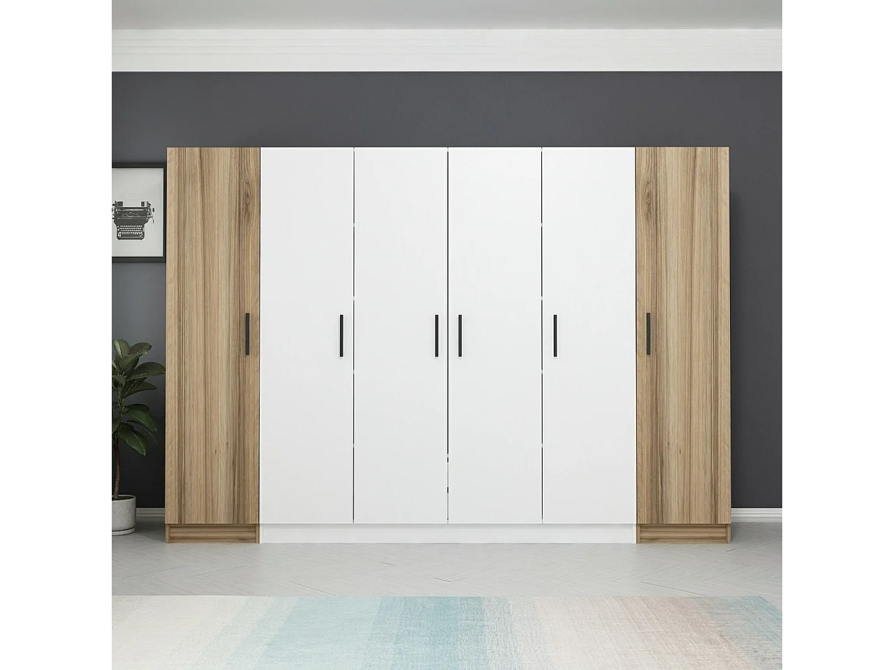 Armario Kale-3077 blanco 270x190x52 cm