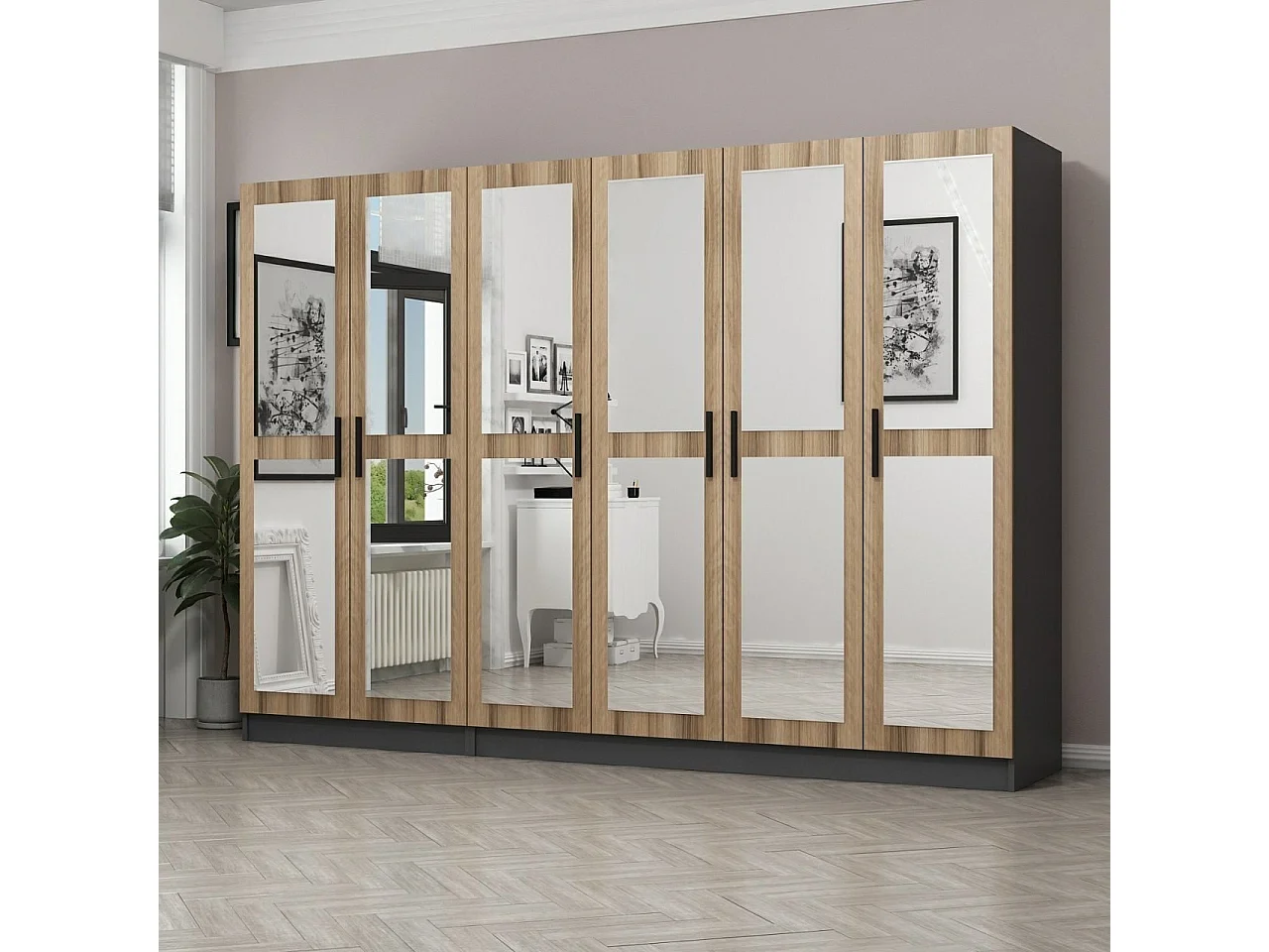 Armario Kale-5120 dore 225x210x52 cm