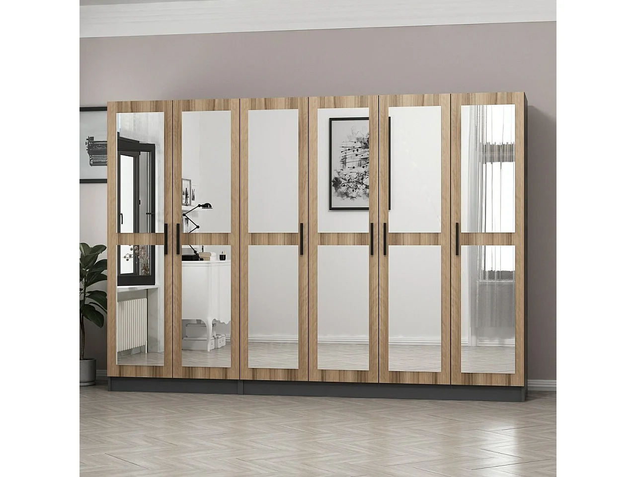 Armario Kale-5120 dore 225x210x52 cm