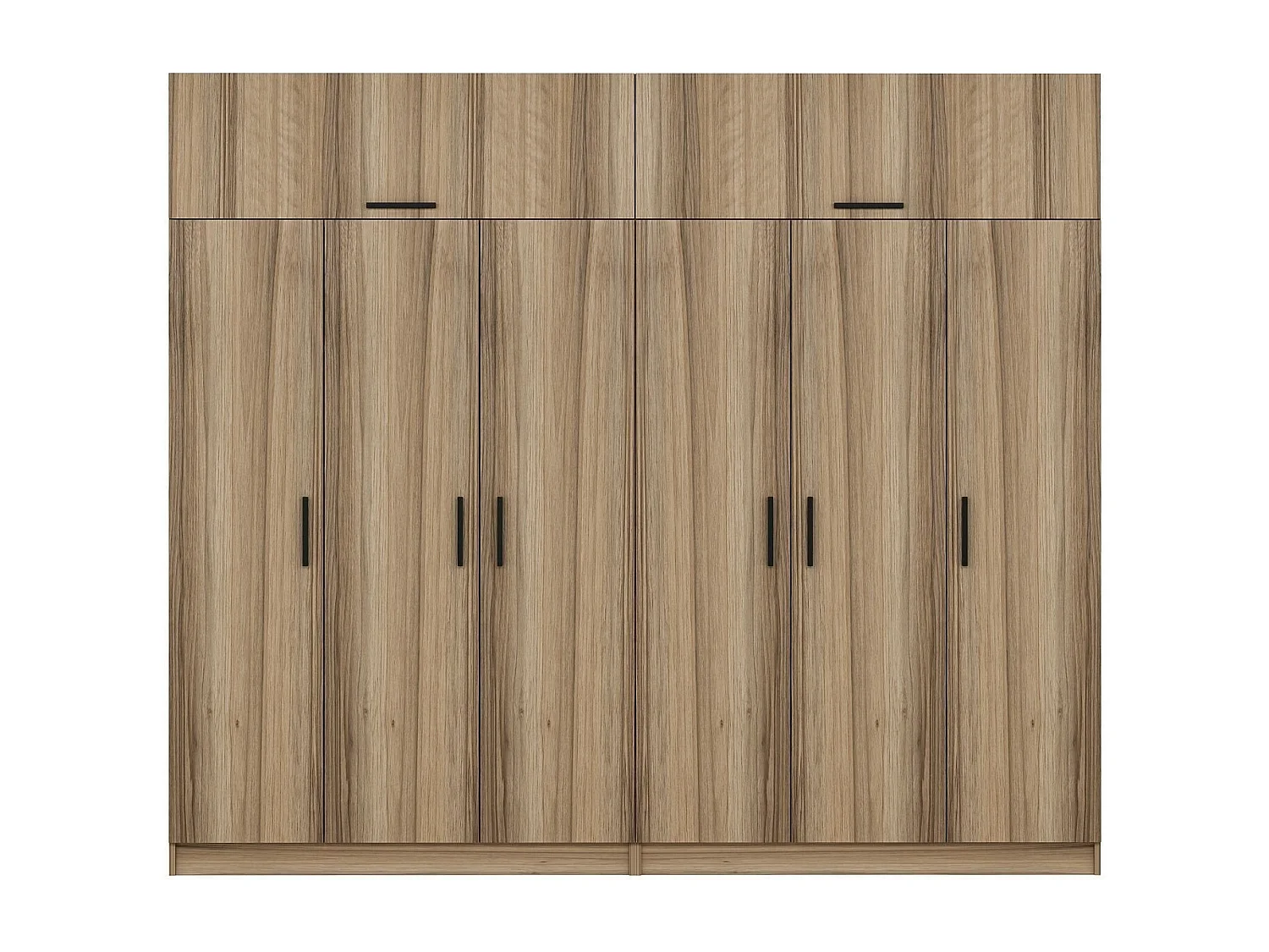 Guardaroba Kailua L279, Quercia, 255x270x52cm, Porte guardaroba: Con cerniere