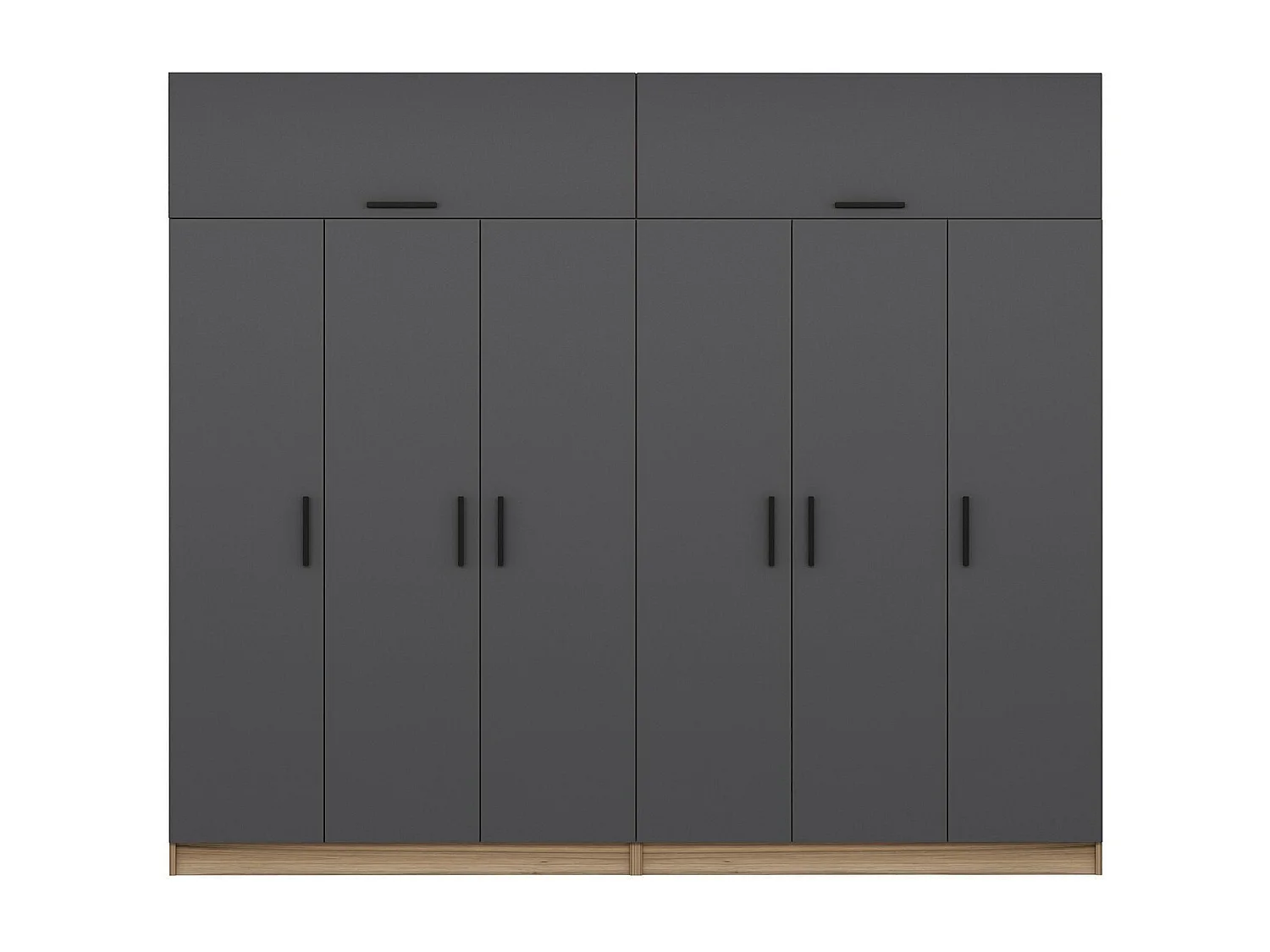 Armario Kale-7721 antracita 270x255x52 cm