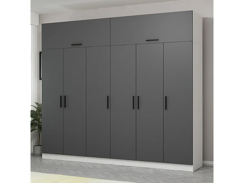 Armario Kale-5148 antracita 270x235x52 cm