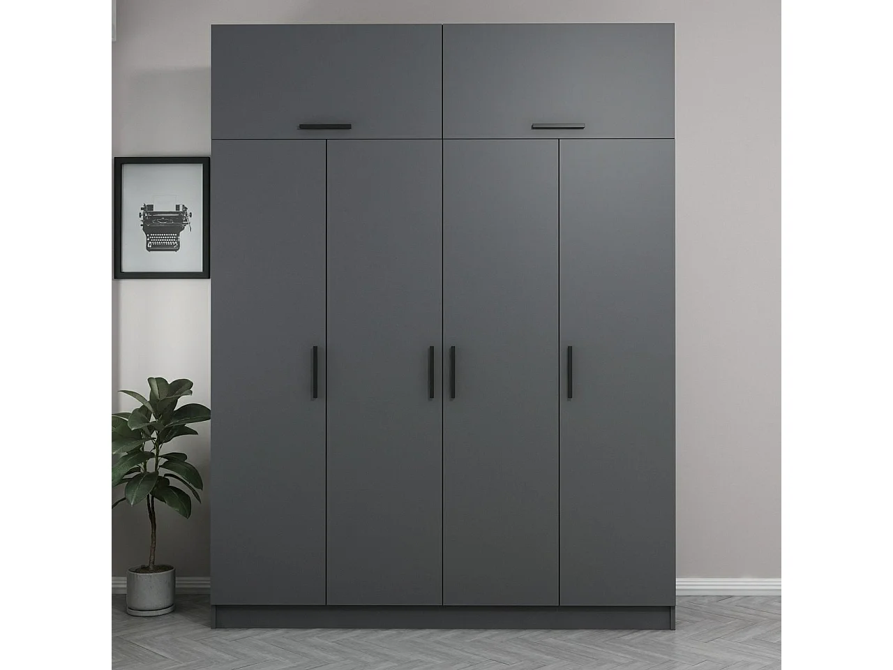 Armario Kale-5173 antracita 180x235x52 cm