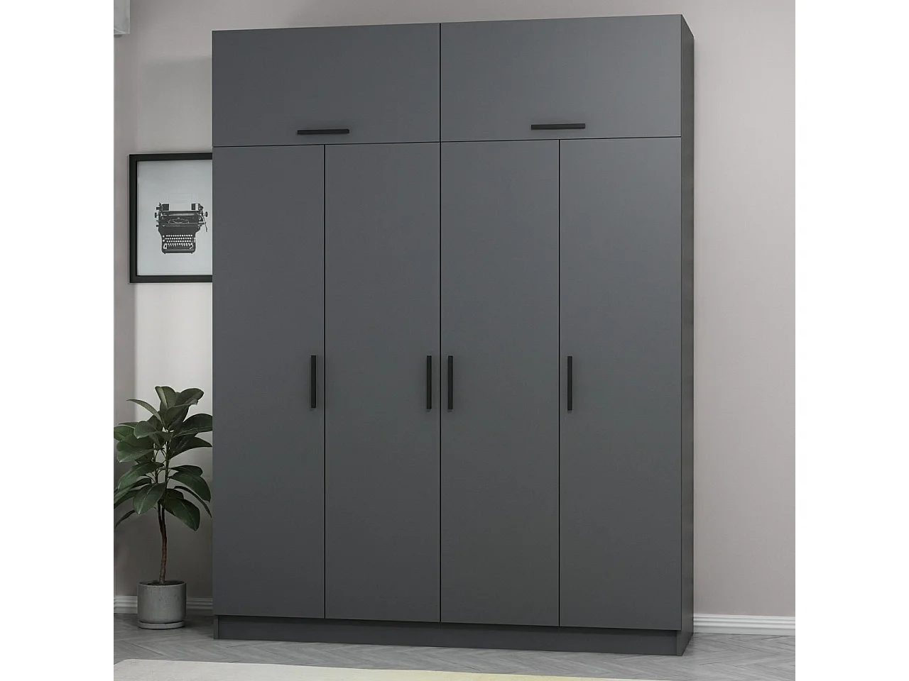 Armario Kale-5173 antracita 180x235x52 cm