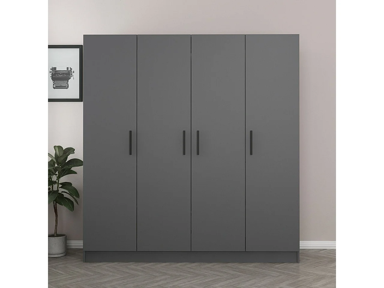 Armario Kale-4974 antracita 180x190x52 cm