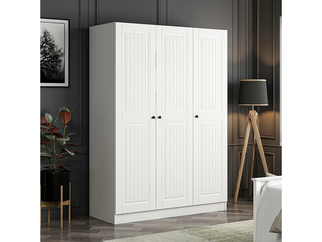 Armario Kale-2257 blanco 135x190x52 cm