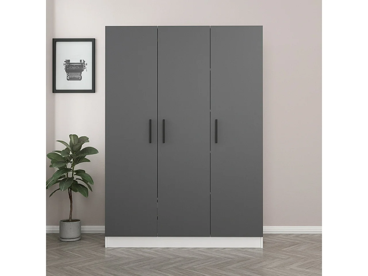 Armario Kale-2269 antracita 135x190x52 cm