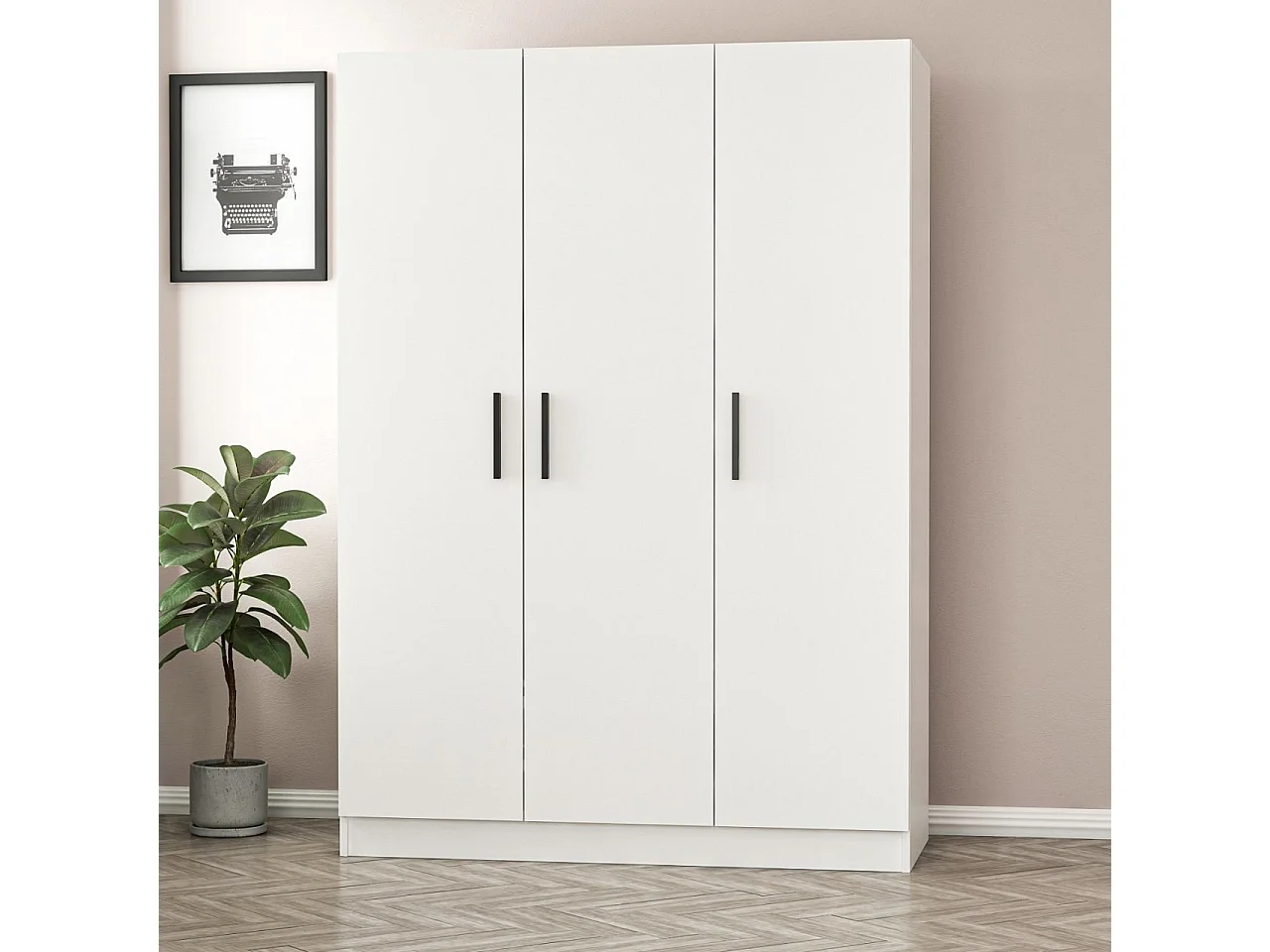 Armario Kale-2249 blanco 135x190x52 cm