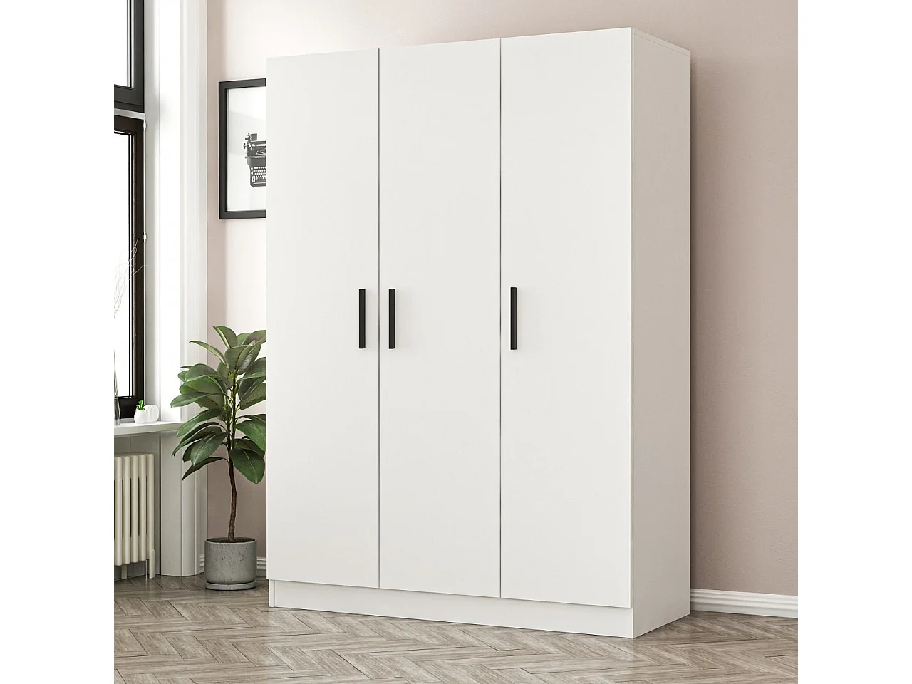 Armario Kale-2249 blanco 135x190x52 cm