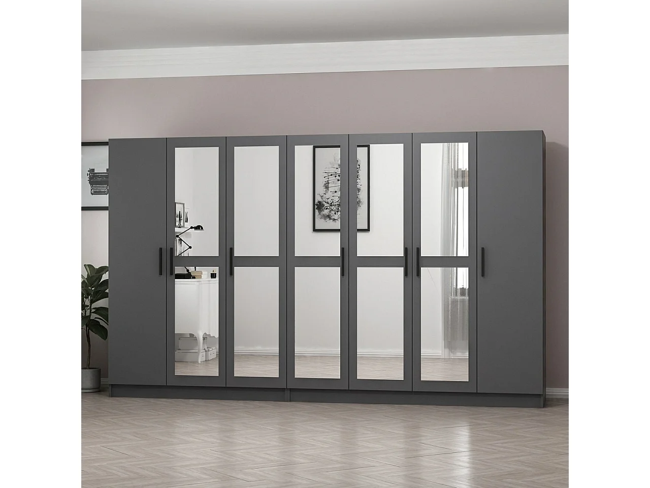 Armario Kale-5098 antracita 315x210x52 cm