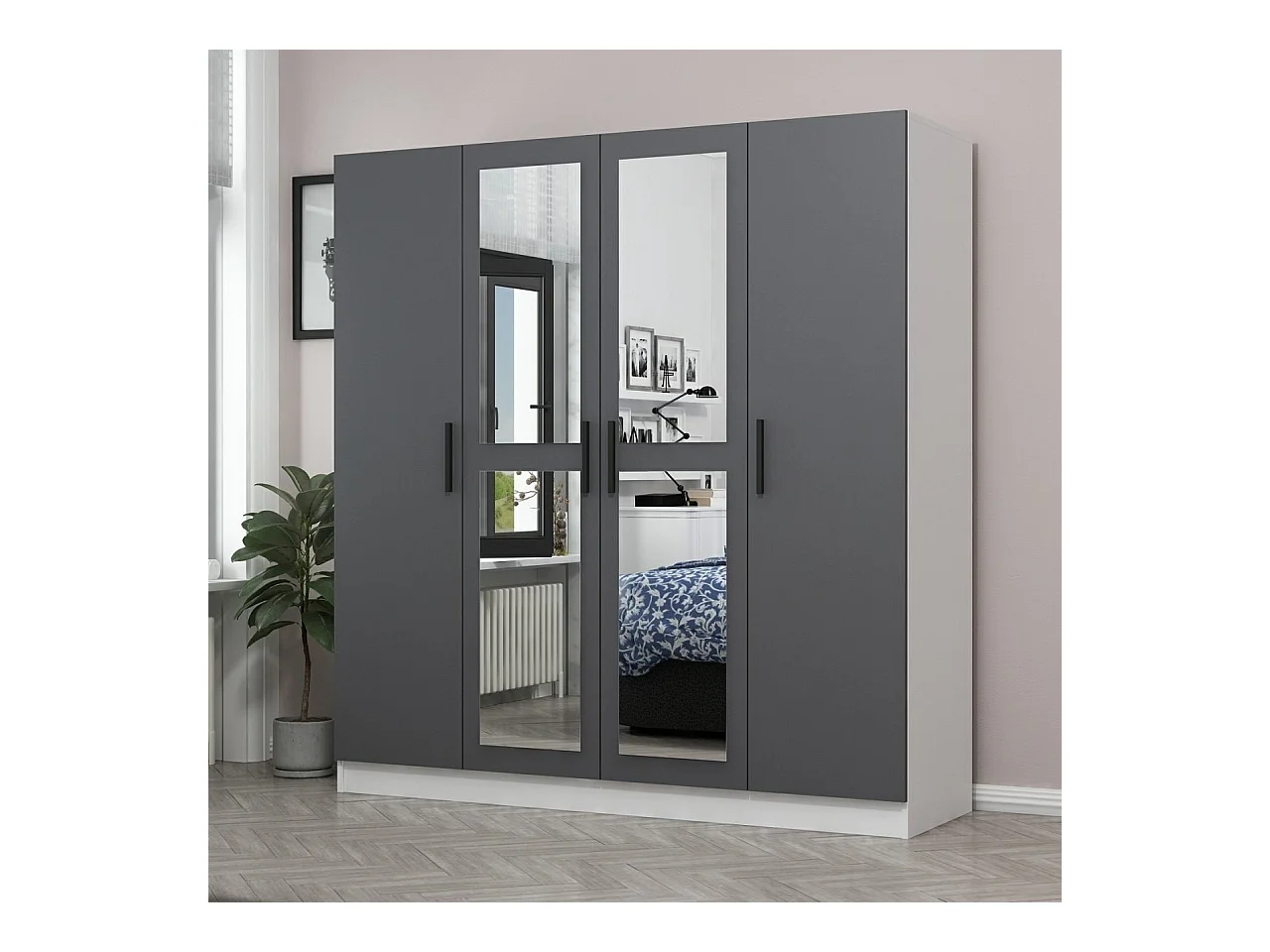 Armario Kale-5061 antracita 180x210x52 cm