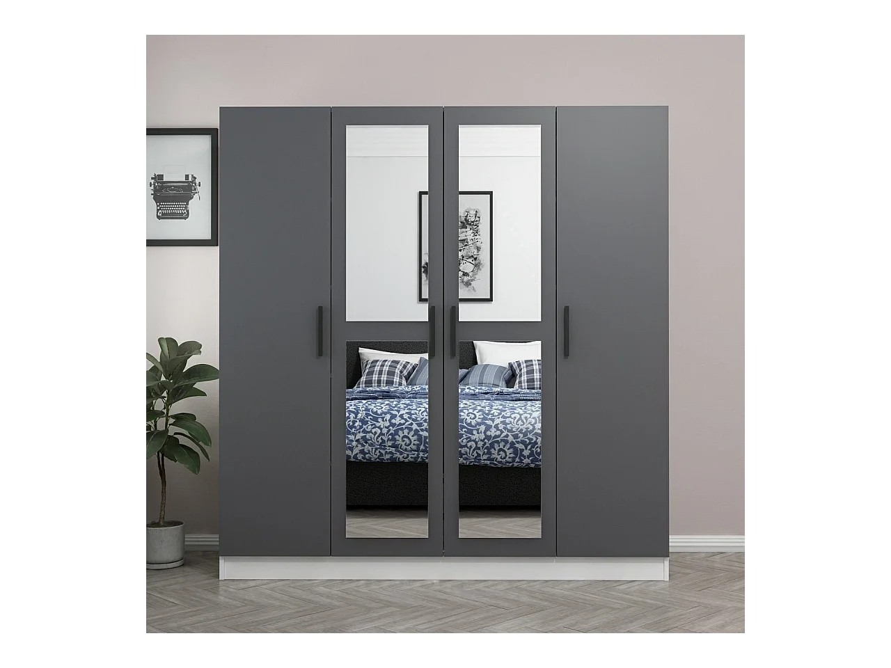 Armario Kale-5061 antracita 180x210x52 cm