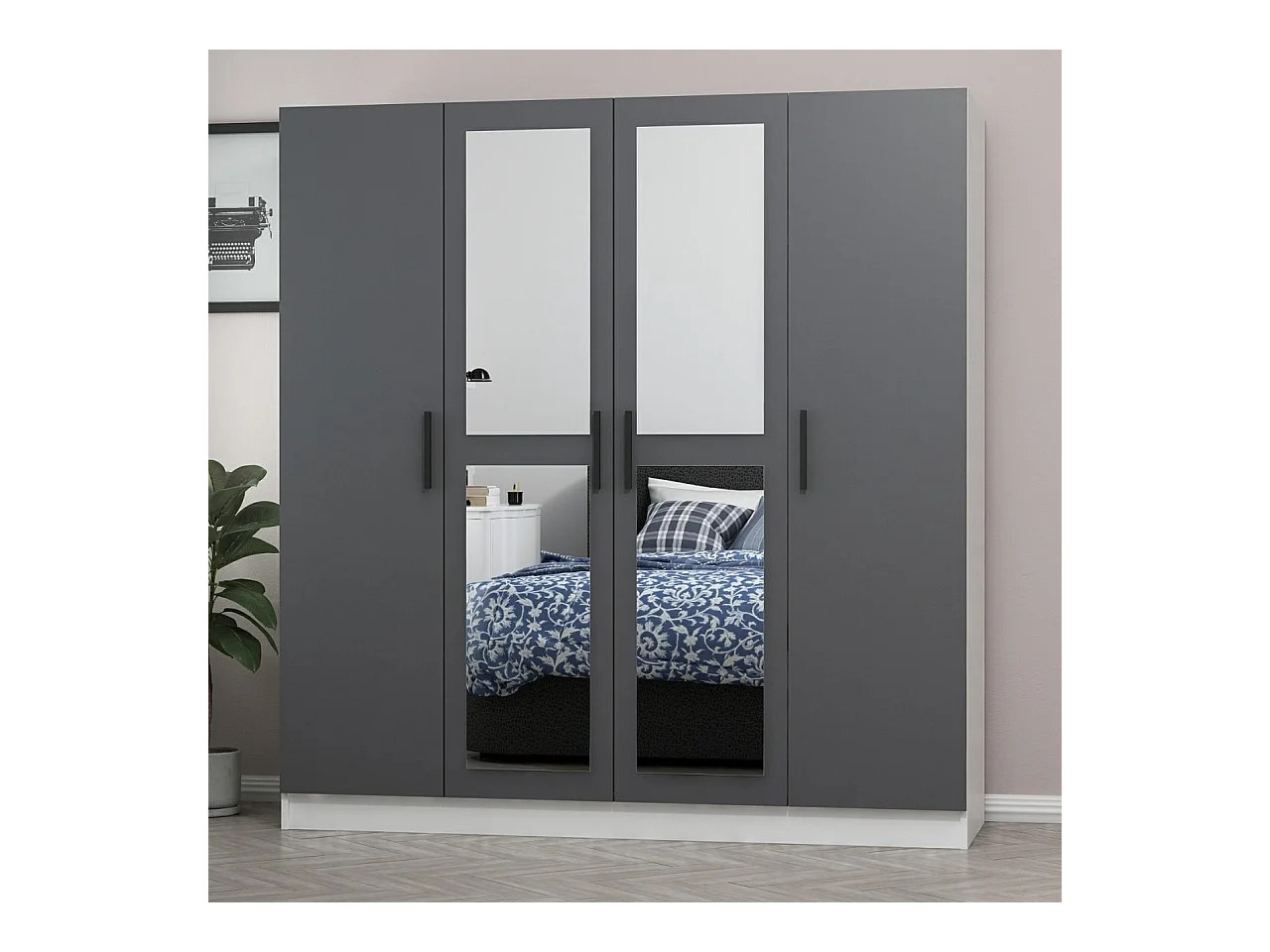 Armario Kale-5061 antracita 180x210x52 cm