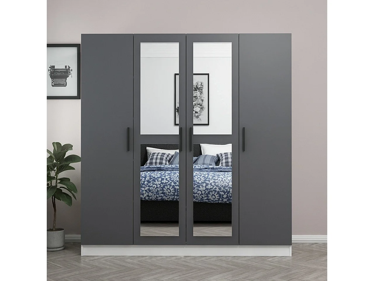 Armario Kale-5061 antracita 180x210x52 cm