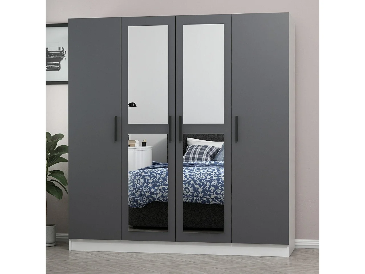 Armario Kale-5061 antracita 180x210x52 cm