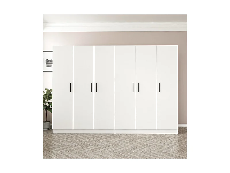 Armario Kale-3807 blanco 270x210x52 cm