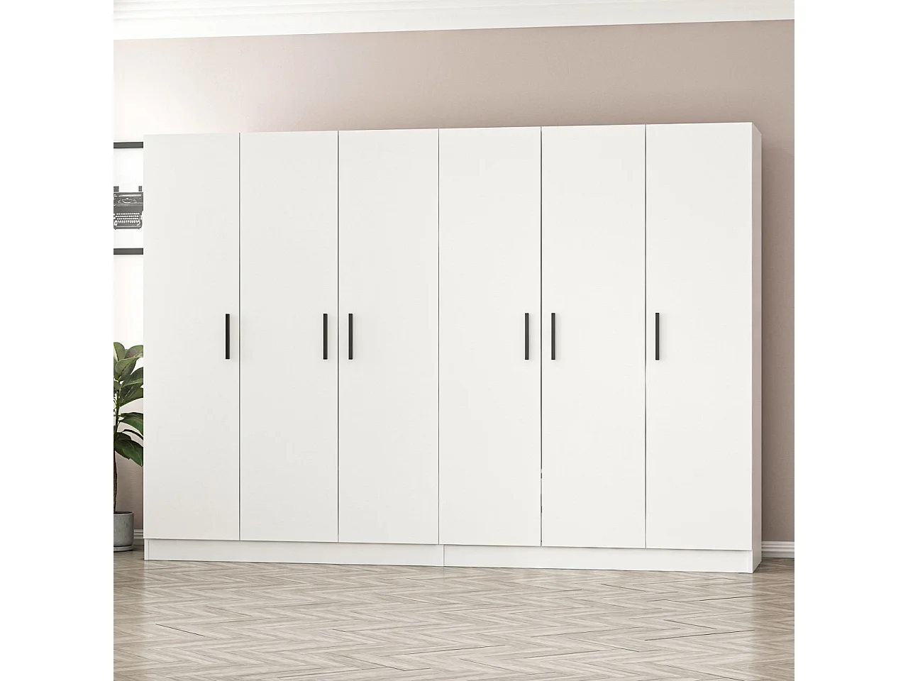 Armario Kale-3807 blanco 270x210x52 cm