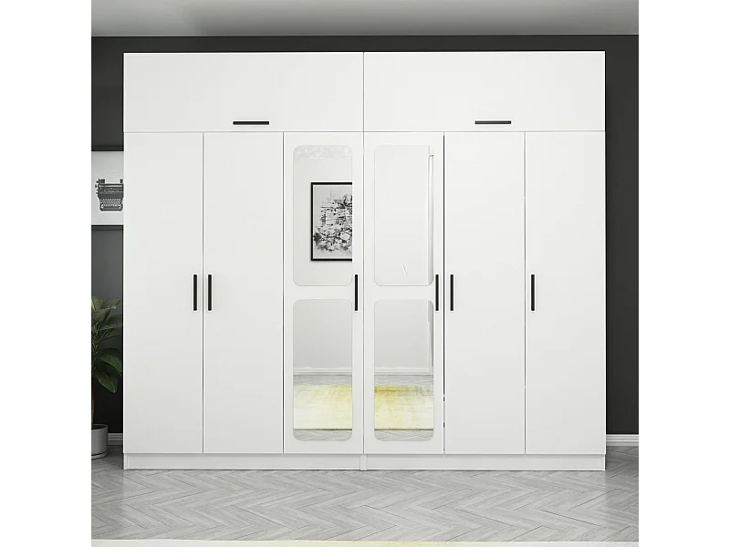 Armario Kale-3945 blanco 270x255x52 cm