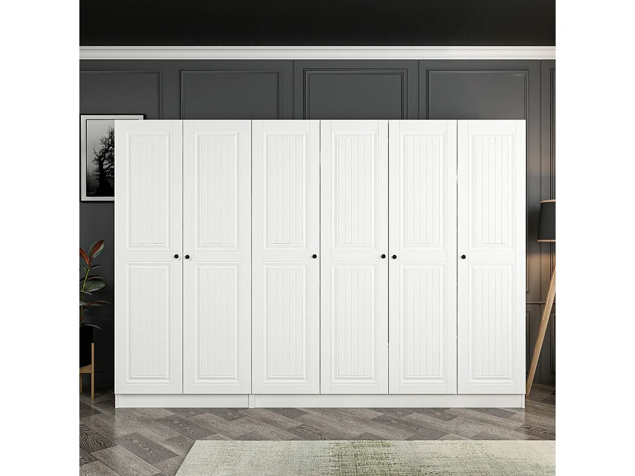 Armario Kale-4010 blanco 270x190x52 cm