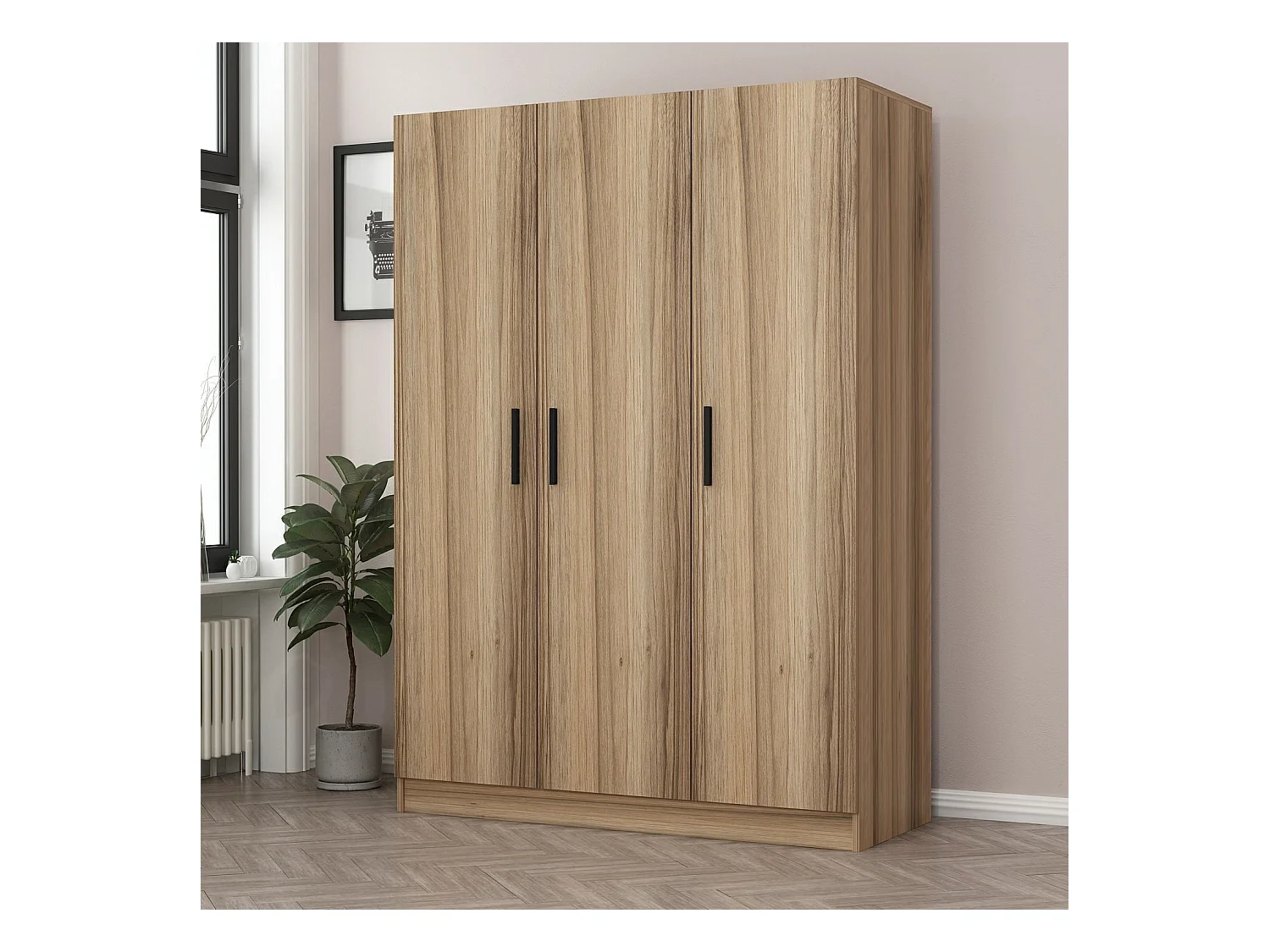 Armario Kale-2282 color roble 135x210x52 cm