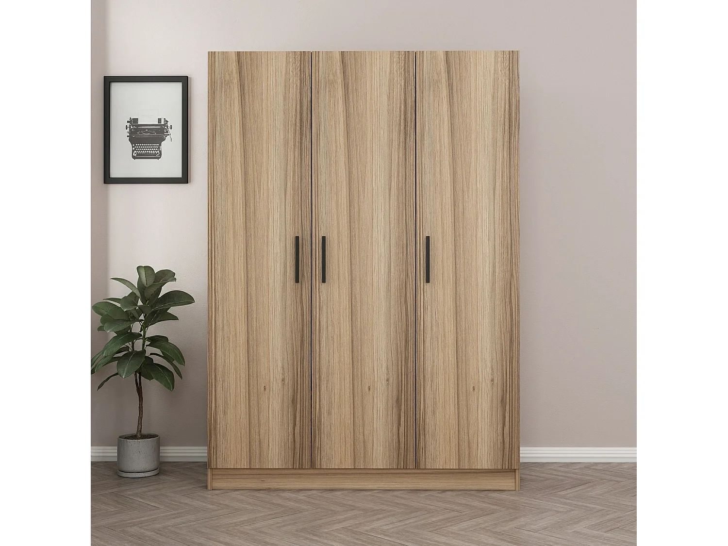 Armario Kale-2282 color roble 135x210x52 cm