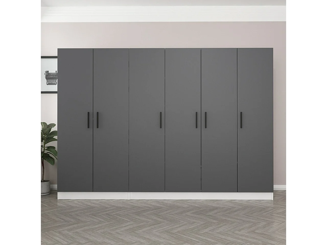 Armario Kale-3925 antracita 270x210x52 cm