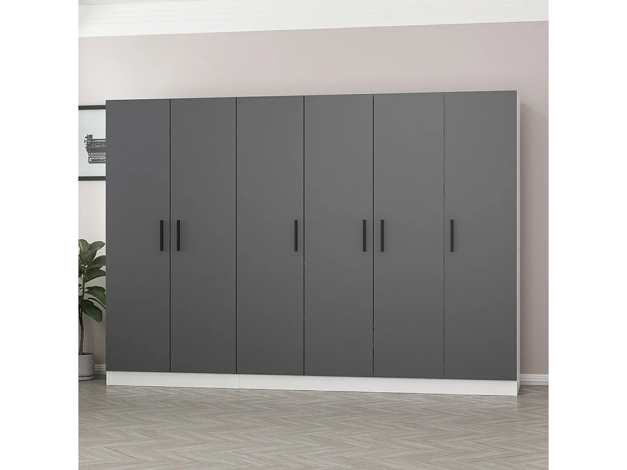 Armario Kale-3925 antracita 270x210x52 cm