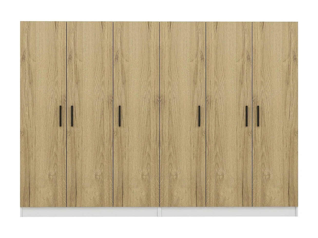 Armario Kale-3861 color nogal 270x210x52 cm