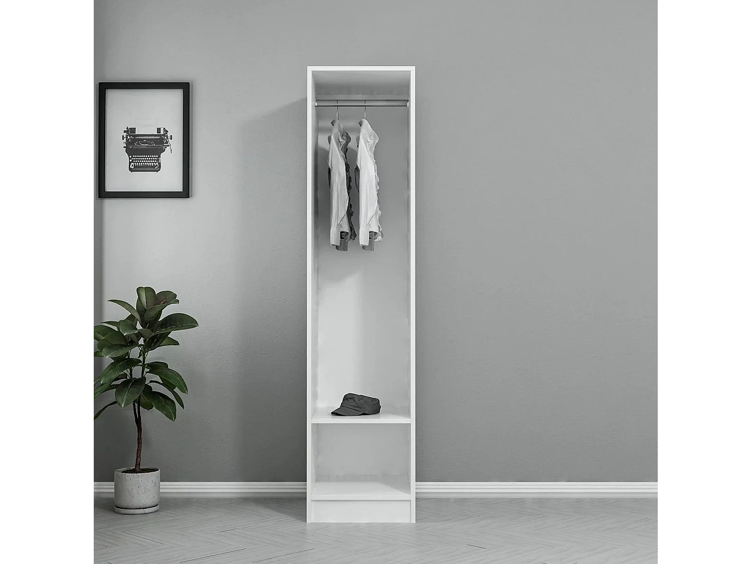 Armario Kale 190 blanco 45x190x52 cm