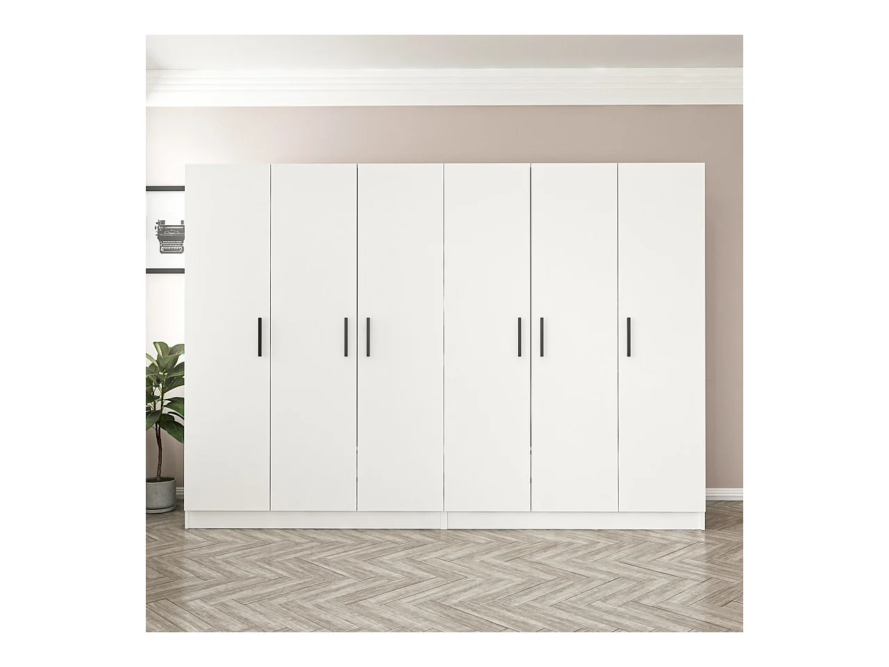 Armario Kale-2218 blanco 270x190x52 cm