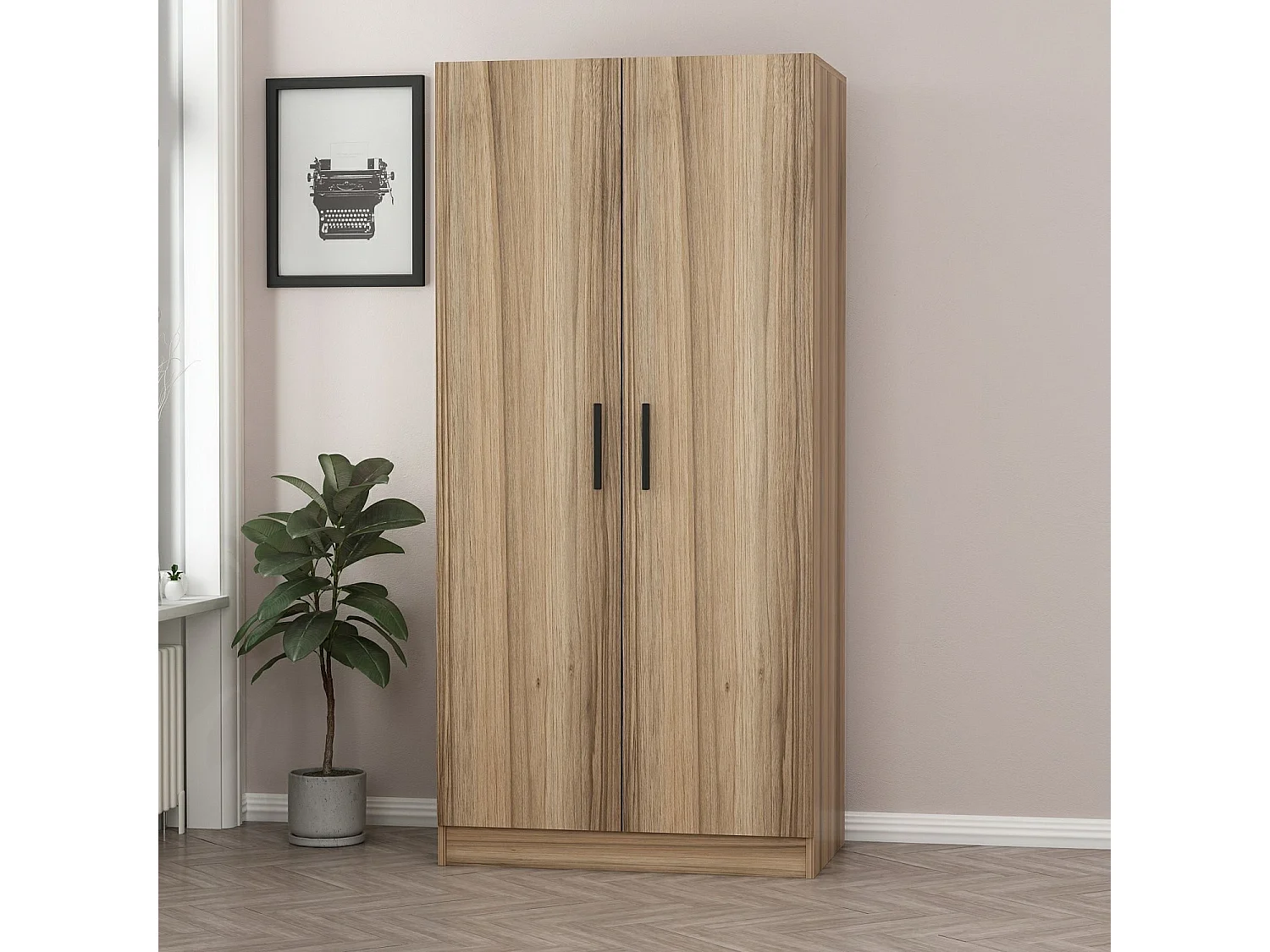 Armario Kale-210 color roble 90x210x52 cm