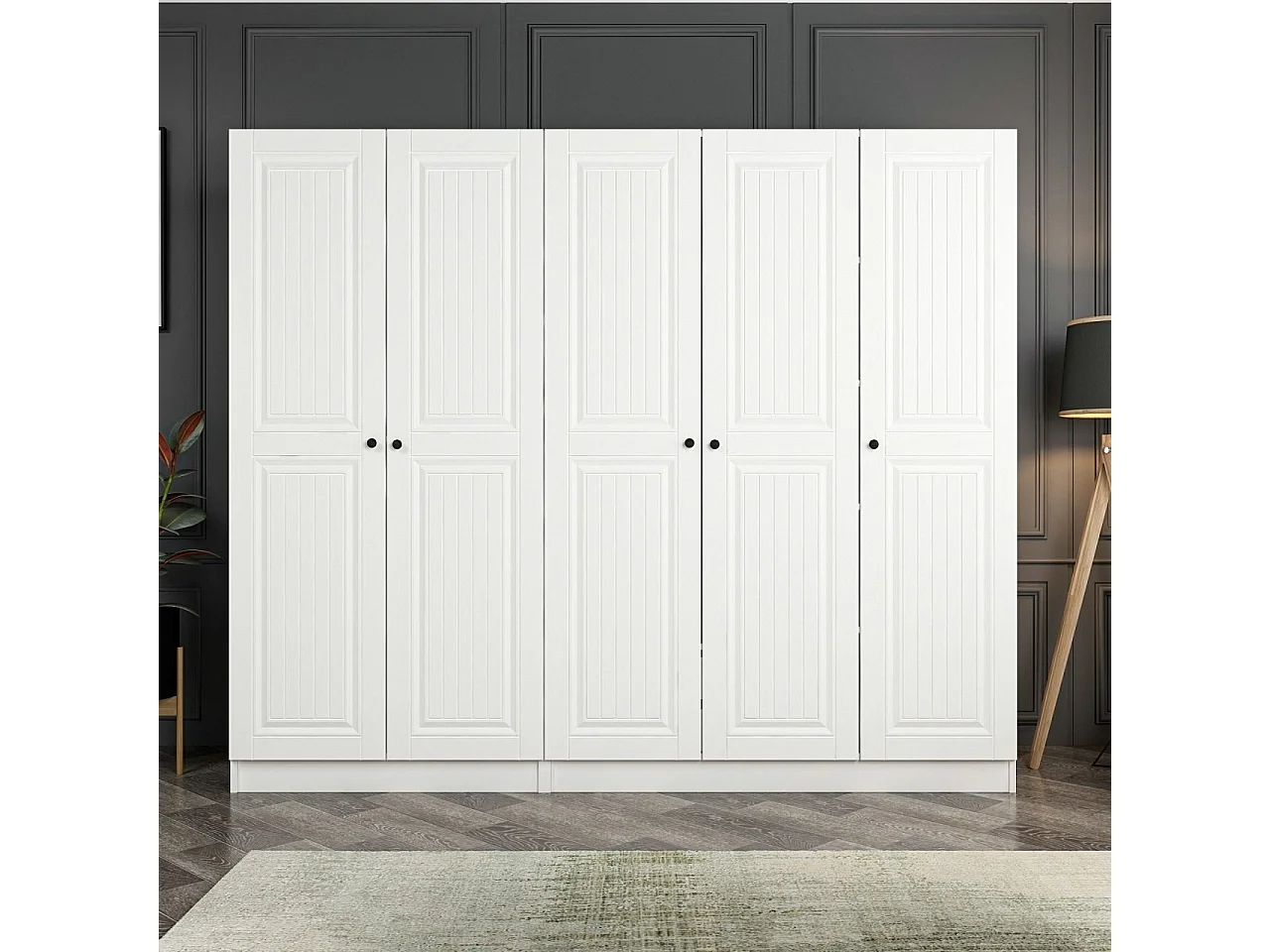 Armario Kale-4009 blanco 225x190x52 cm