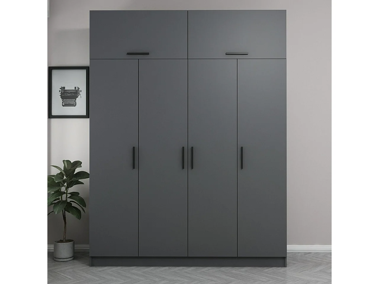 Armario Kale-5264 antracita 180x255x52 cm