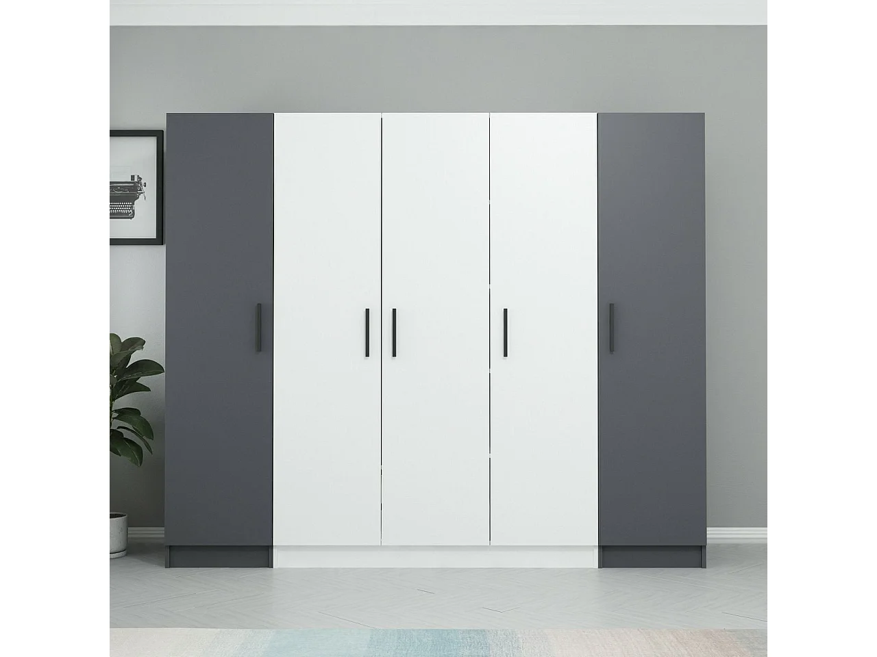 Armario Kale-3079 blanco 225x190x52 cm